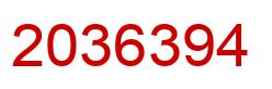 Number 2036394 red image