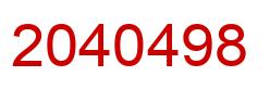 Number 2040498 red image