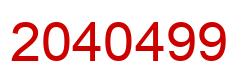 Number 2040499 red image