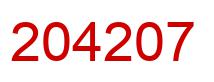 Number 204207 red image