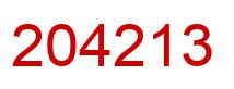 Number 204213 red image