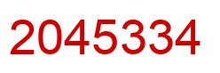 Number 2045334 red image