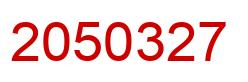 Número 2050327 imagen rojo