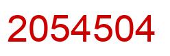 Number 2054504 red image