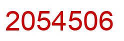 Number 2054506 red image