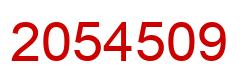 Number 2054509 red image