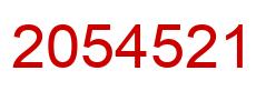 Number 2054521 red image