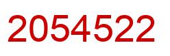 Number 2054522 red image