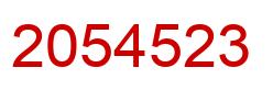 Number 2054523 red image