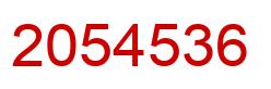 Number 2054536 red image