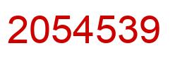 Number 2054539 red image