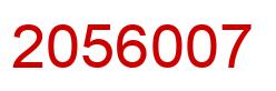 Number 2056007 red image