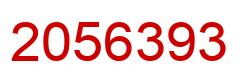 Number 2056393 red image