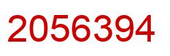 Number 2056394 red image