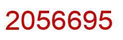 Number 2056695 red image