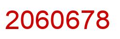 Number 2060678 red image