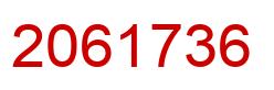 Number 2061736 red image
