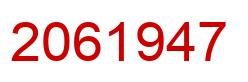 Número 2061947 imagen rojo