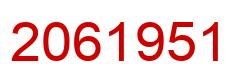 Número 2061951 imagen rojo