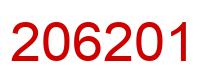 Number 206201 red image