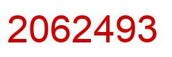 Number 2062493 red image
