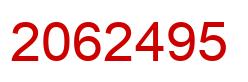 Número 2062495 imagen rojo