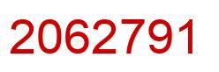 Number 2062791 red image