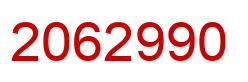 Number 2062990 red image
