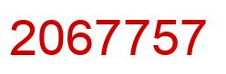 Number 2067757 red image