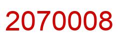 Number 2070008 red image