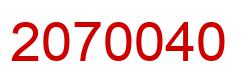 Number 2070040 red image