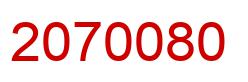 Number 2070080 red image