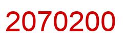 Number 2070200 red image