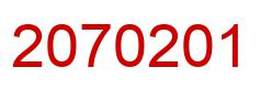 Number 2070201 red image