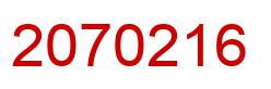 Number 2070216 red image