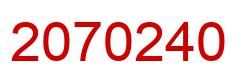 Number 2070240 red image