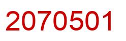 Number 2070501 red image