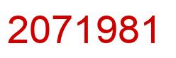 Número 2071981 imagen rojo