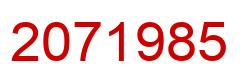 Number 2071985 red image