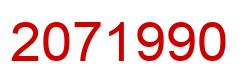 Número 2071990 imagen rojo