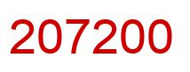 Number 207200 red image