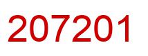 Number 207201 red image
