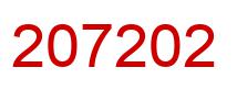 Number 207202 red image