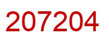 Number 207204 red image