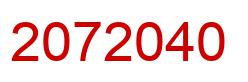 Number 2072040 red image