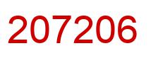 Number 207206 red image