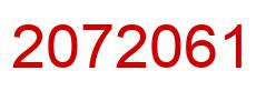 Number 2072061 red image