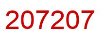 Number 207207 red image
