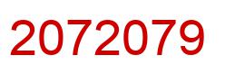 Number 2072079 red image