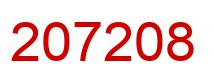 Number 207208 red image